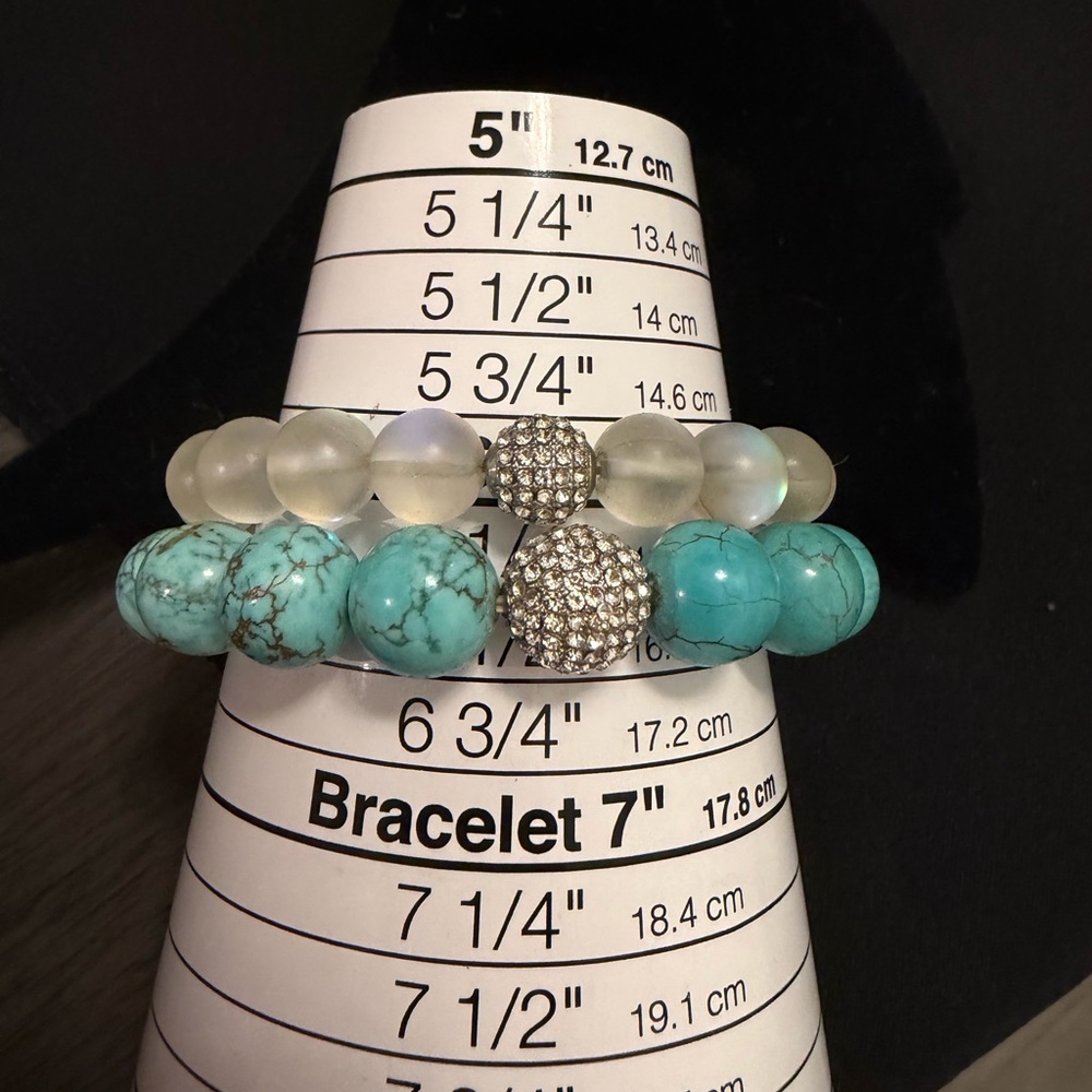 💙🐢 RARE RETIRED Ashley Bridget Turquoise Turtle Stack Set 🐢💙 - Picture 9 of 11